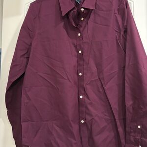 Chaps Women's Burgundy Button Down Shirt